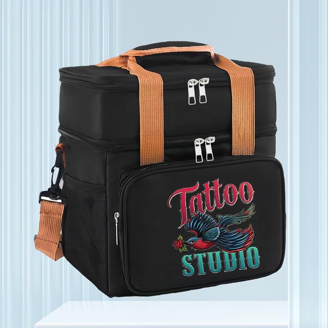 TEMU 1pc Bird And Rose Lunch Bag Satchel, Lightweight & Portable , Office, Or Travel, Camping, , Lunch Bagnon-food Contact