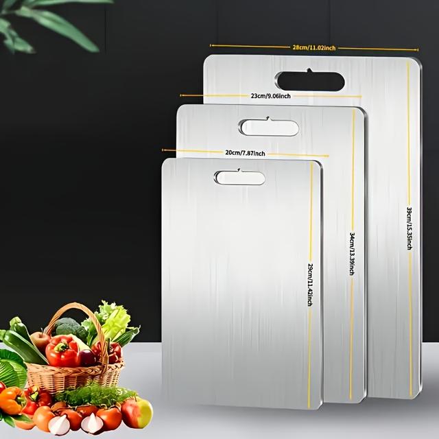 TEMU Hochleistungs-Schneidebrett aus Titanqualität - Extra großes 46cm/18in x 30cm/11.8in, lebensmittelechtes Küchen- & Campingbrett, nicht poröse Oberfläche, leicht zu reinigende Oberfläche