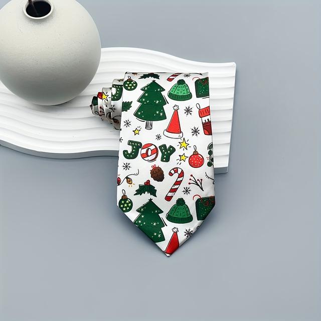 TEMU 1pc Men's Christmas Tree Christmas Elk Christmas Holiday Decoration Hand-tied Tie, Men's Christmas Gift Tie
