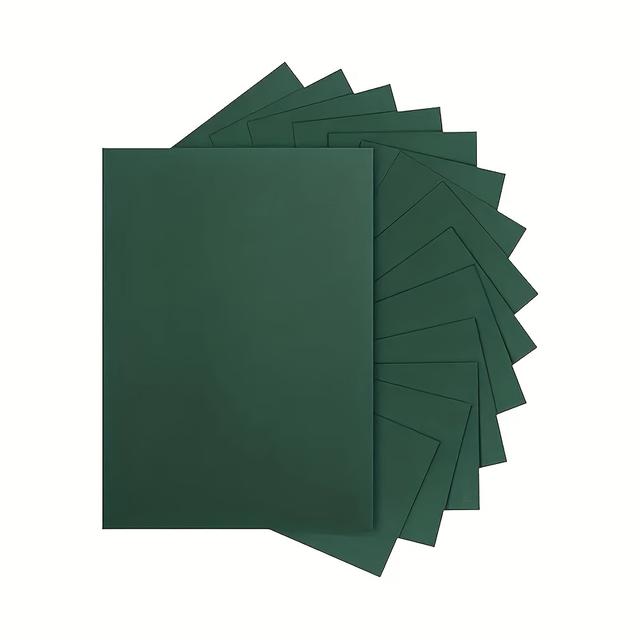 TEMU 20 Ark Tungt 250gsm Smaragdgrønt Kartonpapir - A4 Størrelse (8,3x11,8 Tommer) Tykt og Solid for Invitasjoner