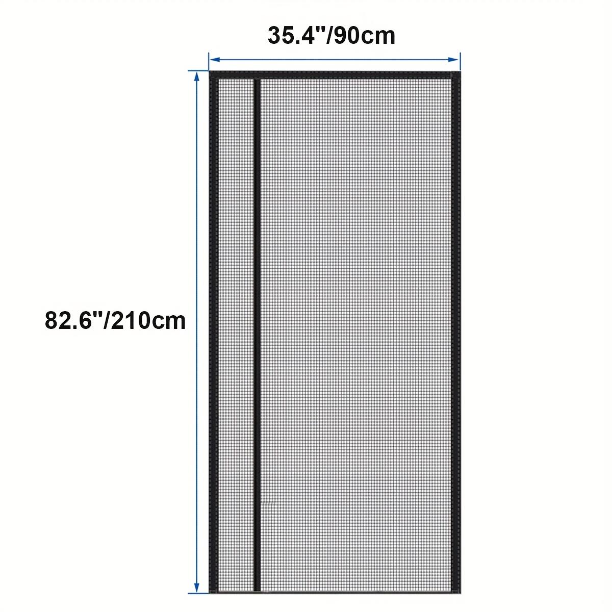 TEMU Puerta de Pantalla Magnética, Cortina Reversible /, Malla de Poliéster para Mosquitos, , Estilo Francés, Puerta Corrediza de Vidrio -