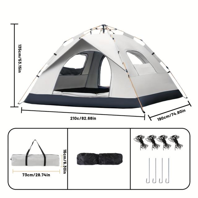 TEMU Camping Tents For 1-4 People, A Single-piece Pop- For All , Recommended For Setup, Ideal For , Making It The For Nature