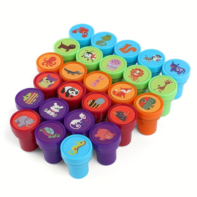 TEMU 26/52pcs Of Self-inking Animal Stamps, Including Sea Creatures And Themes, Perfect For Carnival Rewards, Arts And Crafts, Painting Activities, Party Gifts, And Educational Use
