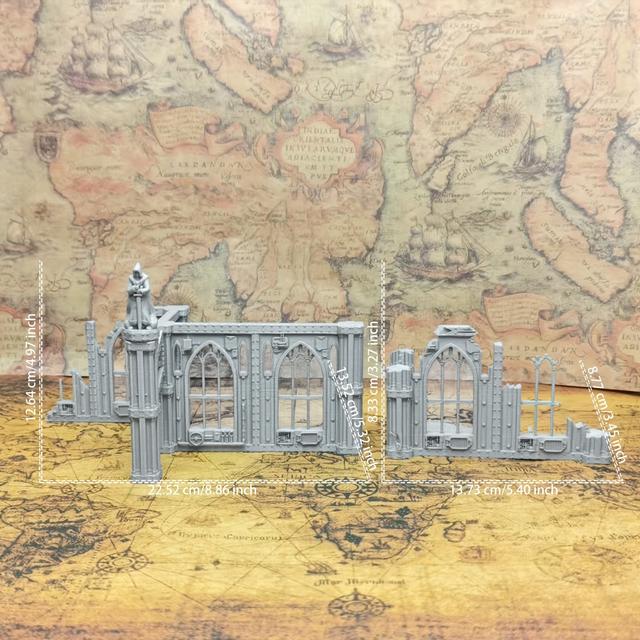 TEMU 1 pièce Modèle Miniature de Bâtiment Impérial pour Jeu de Guerre DND - de RPG à Colorier avec Ruines, Idéal pour Campagnes, Jeux de Rôle Miniatures et Batailles, Cadeau pour de Donjon
