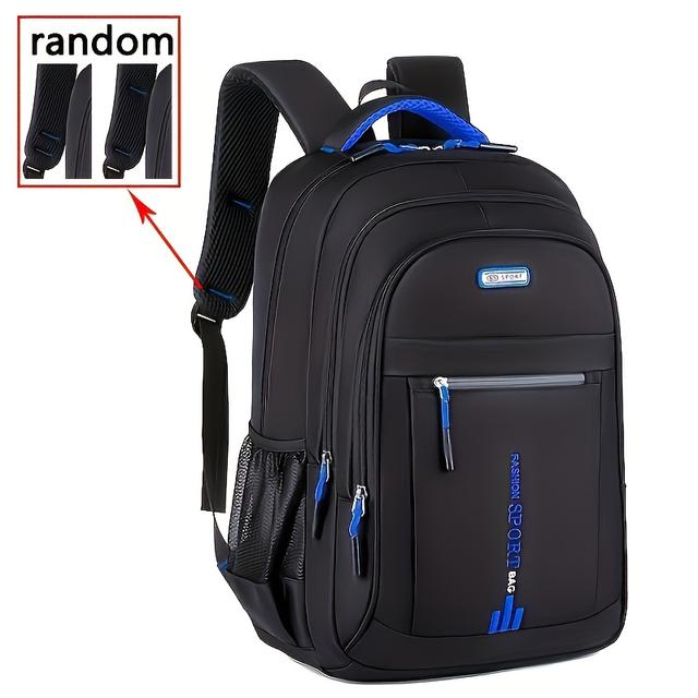 TEMU Simple And Versatile Backpack Travel Bag For Men And Women - Trendy Fashion Large Capacity Double Shoulder Bag For Commuting/short Trips - Premium Hardware Zipper + Organization