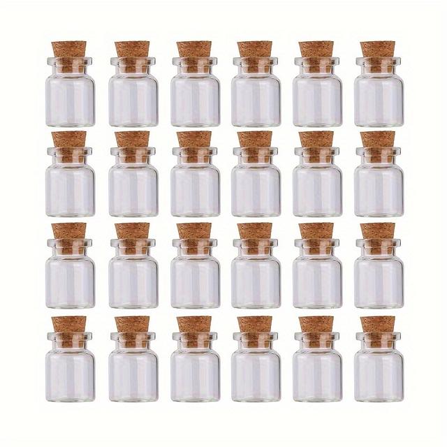 TEMU 24pcs 5ml Mini Glass Bottle Cute Jar Small Bottle Wish Bottle Pendant Bottle Gift Small Bottle Pendant Used For Diy Crafts Art Party Decoration Perfume Sample