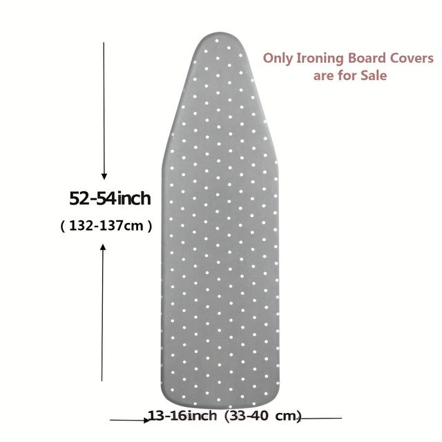 TEMU Mzxcuin Heavy-duty Ironing Board Cover With White Dots Print - Thick Non-slip Surface, Elastic Edges For , Washable & Durable Board, Fits 132-137cm Length & 33-40cm Width (ironing Board Size)