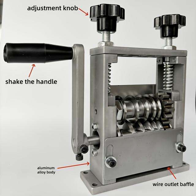 TEMU 6 Manual Cable Stripper - Hand Crank, Drill Attachment For Convenient Cable Stripping And Copper Recycling, Durable Aluminum Alloy Material