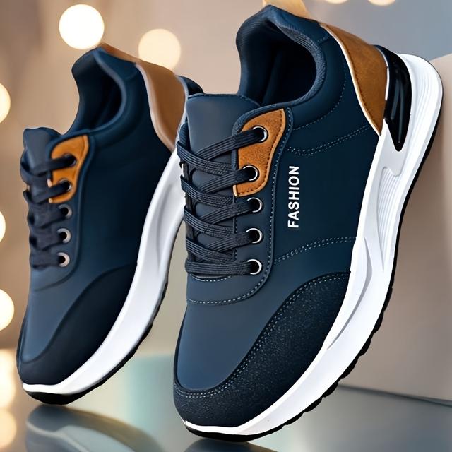 TEMU Sneakers, Året- Mångsidiga Herrskor i Stora Storlekar, Sportiga Promenadskor, Låga Svarta Fritidsskor, Herrars Trendiga Mångsidiga Vandringsskor för Löpning och Sport