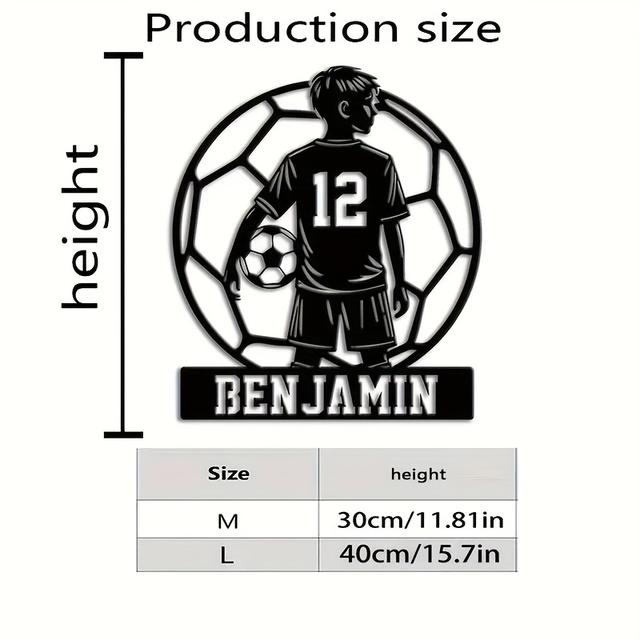 TEMU ป้ายโลหะสั่งทำพิเศษ ลายฟุตบอล เหมาะสำหรับตกแต่งงานปาร์ตี้, ประดับประตู, ตกแต่งผนังห้องนั่งเล่น, ตกแต่งสวนกลางแจ้ง, ป้ายชื่อ และของตกแต่งแขวนอเนกประสงค์