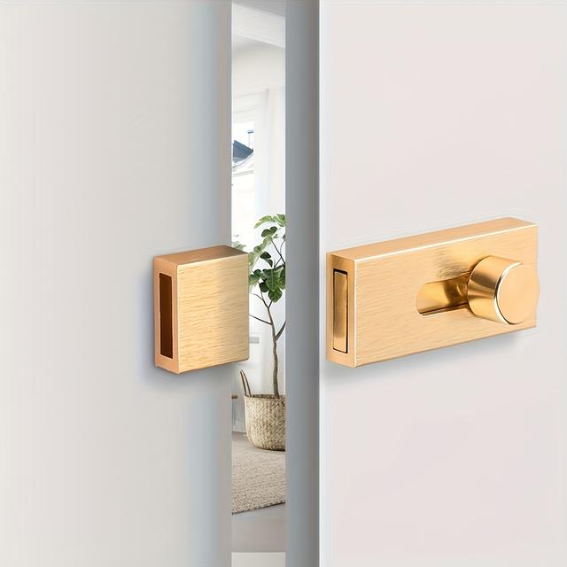 TEMU 1pc No-drill Metal Aluminum Door Latch