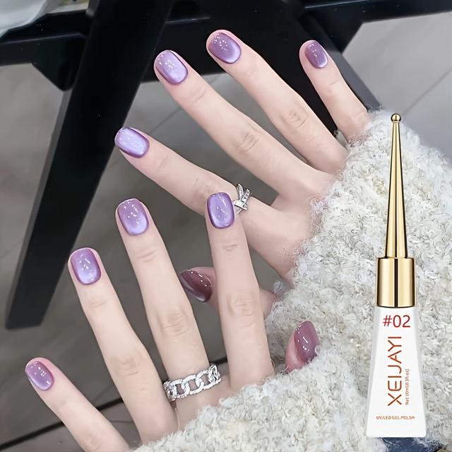 TEMU 1 db 10 ml-es macskaszem mágneses gél lakk, LED lámpával leoldható, tökéletes ajándék nőknek - A mágneses nyelv nem tartozék