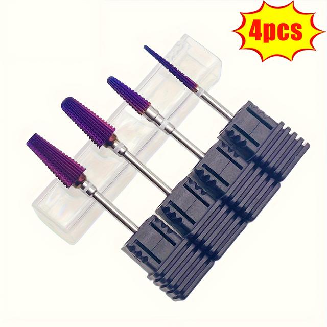 TEMU 4 de lijado de uñas profesionales, seguridad, perfectas para uñas de acrílico y gel, eliminación de cutículas, adecuadas para manicura, pedicura, salón de uñas, cuidado de pies y manos.