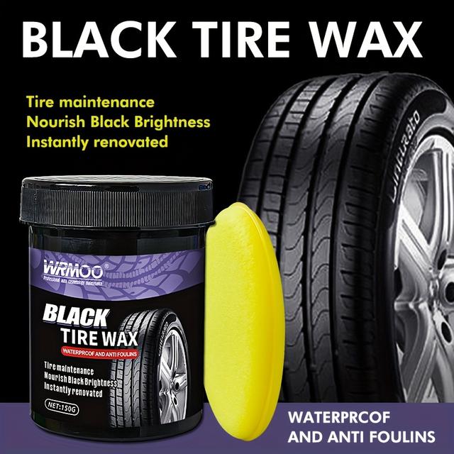 TEMU 150g Tire Coating Wax Wheel Care - Achieves Shine, Long-lasting Durable Protection, Revitalizes Tire Appearance, Easy Stain Removal, And Exterior Decoration Restoration For Cars And Motorcycles