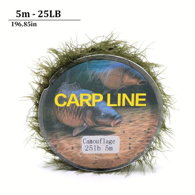 TEMU 5 Meter Visual Fishing Rod Fishing Line Fish Roe Special Anchor Fish Bionic Sub-line Aquatic Plant Camouflage Invisible Grass Woven