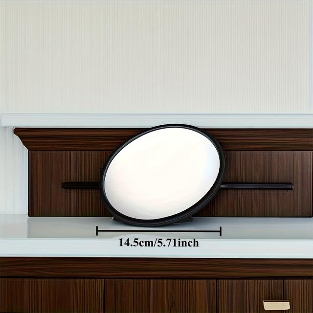 TEMU Minimalist Art Deco Mirror | Suction Cup Mounted Round | Living Room.wall Mirror, Wall Mirror, Decorative Mirror.suitable For Use In 11 .mirror Diameter 14.5cm