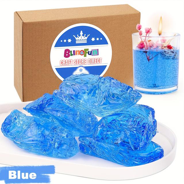 TEMU 100G/500G Cera de Gelatina y Colorida, Translúcidos de (266℉), Material para Hacer Velas de Gelatina, para Velas Aromáticas y Productos de