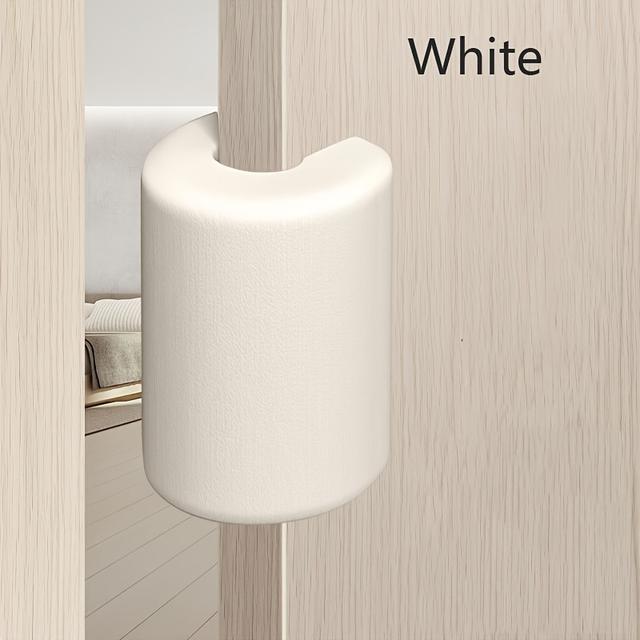 TEMU 1pc 라텍스 프리 도어 엣지 가드, 두껍게 된 충돌 방지 실린더, 부드러운 도어 솔기 쿠션 스톱퍼, 가정 보안 및 소음 감소용 - 금속 마감 유형 호환