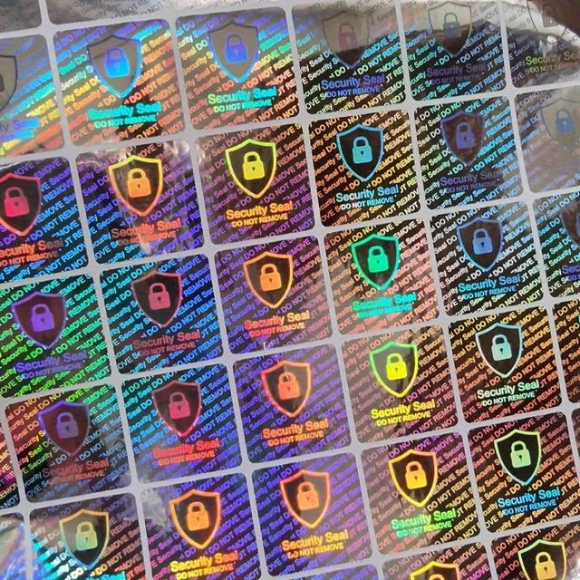 TEMU 290pcs Of 20x20mm Square Fragile Laser Sealing Stickers Do Not Remove Tamper-proof Adhesive Labels In Golden And Silvery For Anti-counterfeiting Packaging