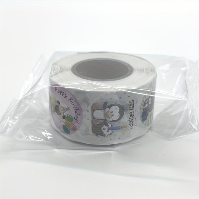 TEMU 500 Stickers Per Roll, 1-inch Round, Birthday Party Decoration Stickers, Office Stationery, Gift Decoration Labels, Sealing Stickers, Handmade Gift Decoration Stickers, Self-adhesive And