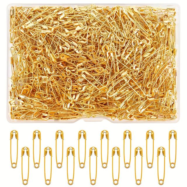 TEMU 500pcs Of Safety Pins, 19mm In Size, Available In Bulk For Sewing, Crafting, And Jewelry Creation
