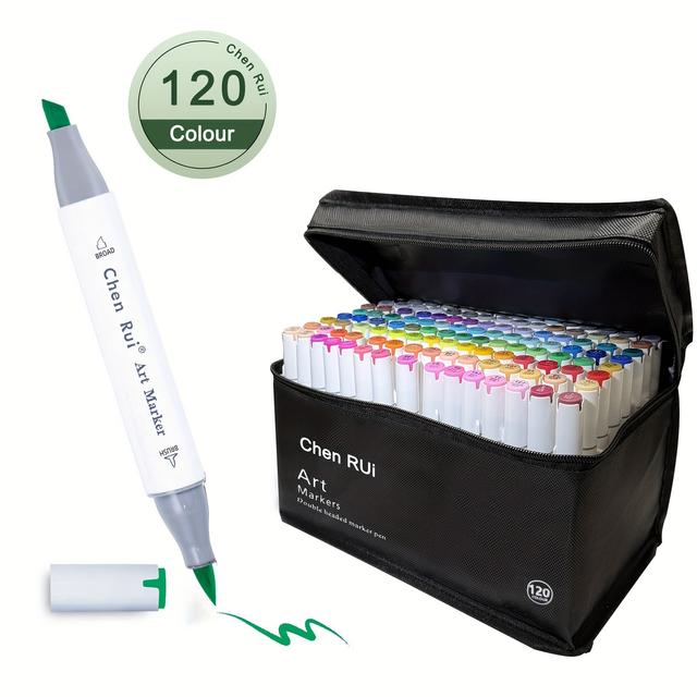 TEMU Rui Art Supplies 168/120/100/80/60/48 Colors With Bright Colors, Smooth Writing And Painting, Graduation Gifts, Adult Student Sketches And Illustrations, Holder