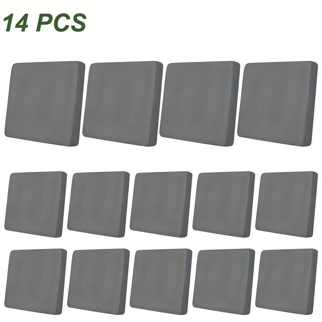 TEMU Produkt 8/12/14 Stück/Set Rutschfeste Faserstoff Elastische Außensofa-Kissenbezug-Set für Möbel, Sofaschutz Deko