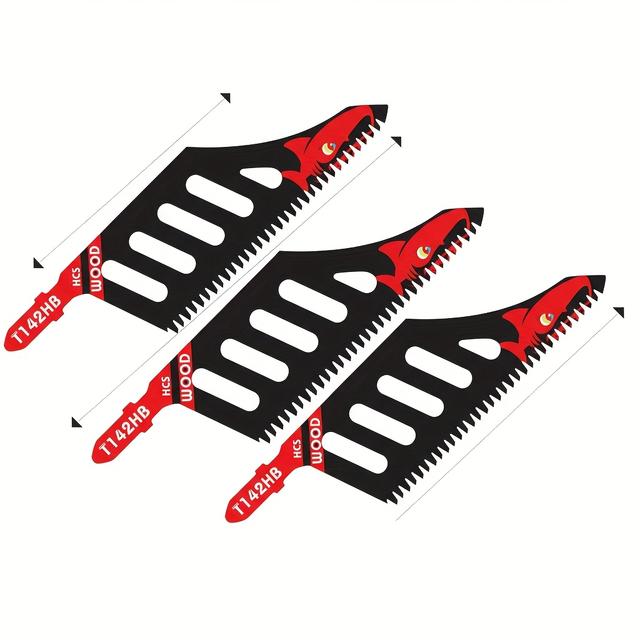 TEMU 1/3/5/10pcs T142hb -shaped Saw Blades- Precision Curved And Straight Cutting For Wood, Plywood, And Fiberboard With Curved Saw Blades