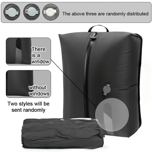 TEMU هذه الحقيبة التخزين للسفر هي حقيبة واسعة محكمة الغلق بتفريغ الهواء. يمكن أن تقلل استخدام المساحة بنسبة 50%. تُستخدم كجزء داخلي لكل من حقائب الظهر المنزلية والسفر، بالإضافة إلى منظمات الأمتعة.