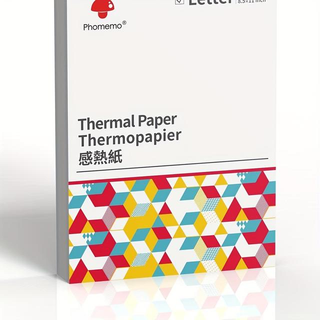 TEMU Phomemo Us Letter Thermal Paper, Printing, Phomemo Thermal Paper For M08f-letter, Brother Pj762/pj763mfi, Mt800/mt800q Printer, Size 8.5" X 11", 100 Sheets