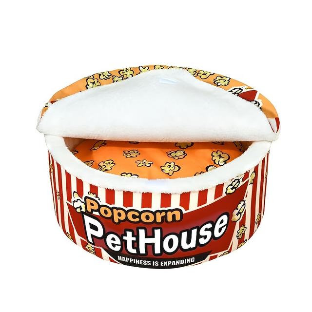 TEMU Lit pour Chat en de Popcorn FUKUCHONG - Nid Moderne et Chaud en Polyester pour le Confort