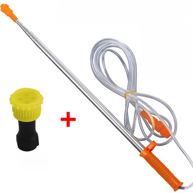 TEMU Подовжений шланг для поливу з нержавіючої сталі + вітрозахисний наконечник, подовжувач, ефективне поливання та розпилення