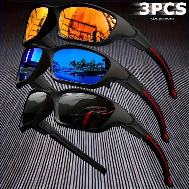 TEMU 3 Men's Fashion Glasses - Lightweight And Durable With Tac Lenses | Modern Fashion Glasses | Lightweight Glasses