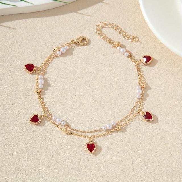 TEMU 1 pieza de tobillera de capa con de perla de y , adecuada para el uso diario de las mujeres