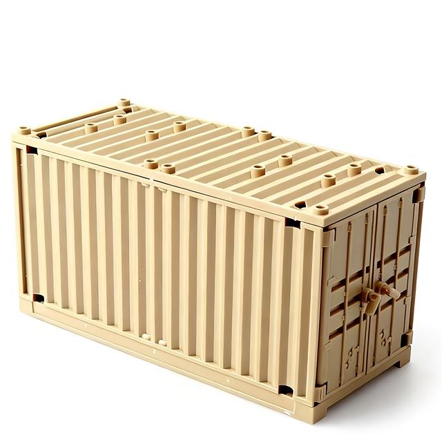 TEMU Desktop Miniature Container Mini Small Container Storage Box Assembled Building Block Model Ornaments