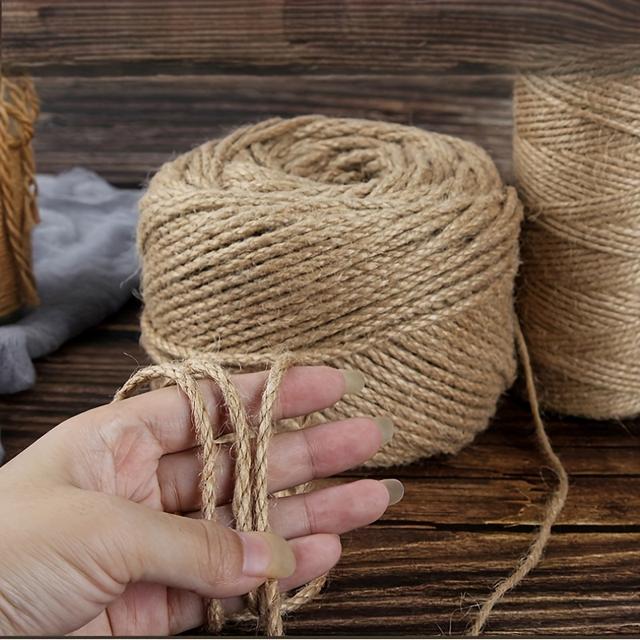 TEMU 1 Roll Of 50-meter-long, 3mm-thick , Fine Hemp Cord - Suitable For Diy Crafts, Art Decorations, Holiday Embellishments, Gift Wrapping, Cat Scratching Posts, Gardening, And More