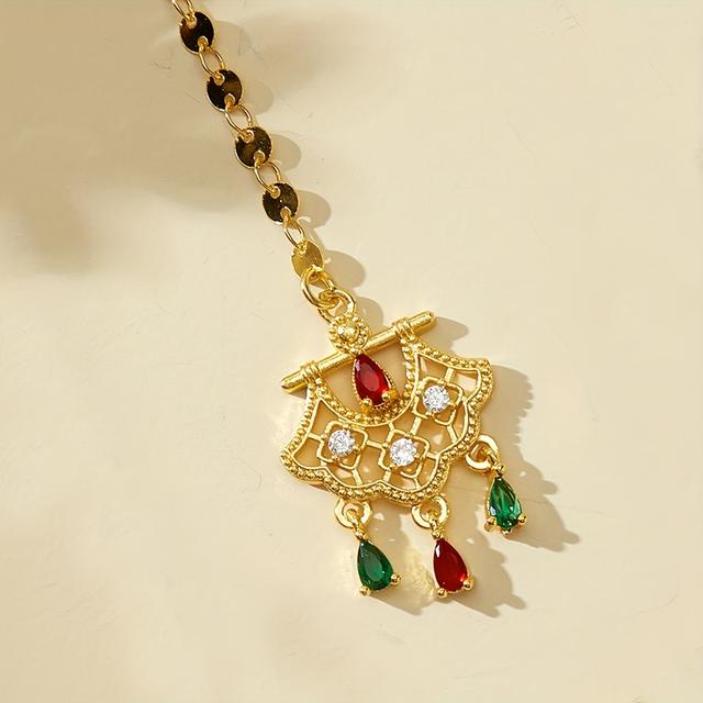 TEMU إكسسوار شعر بنمط عرقي عتيق مزين بالشراشيب وأحجار الزركونيا الاصطناعية، مثالي للنساء للارتداء في الحفلات والمهرجانات