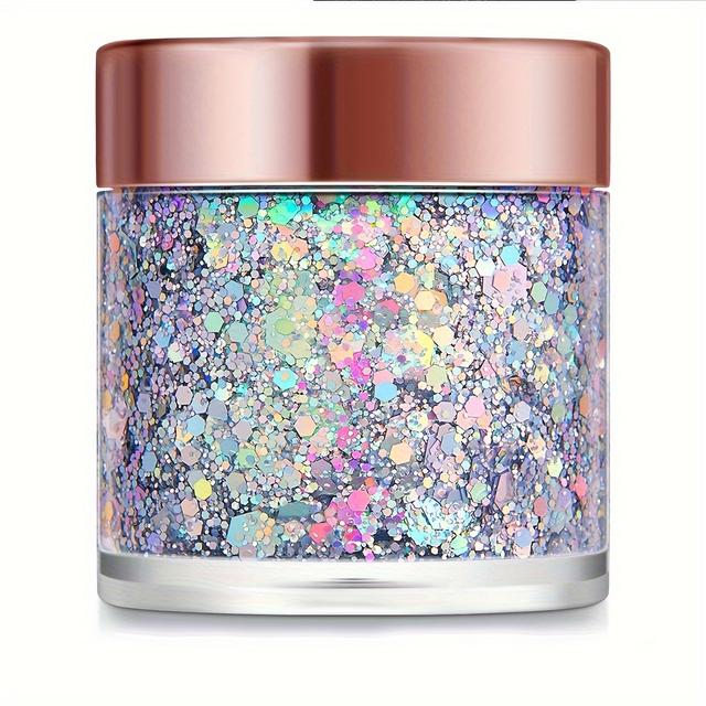 TEMU 12 Color Suit Chameleon Gel Gel Sequins Makeup Eye Shadow Body Face Highlight Glitter Powder