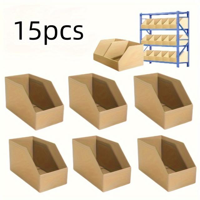 TEMU 포장 날짜 4/8/15, 크기 11.8 x 3.9 x 5.9인치, 골판지 재질, 선반, 팬트리, 사무실 및 차고 정리용 - 주요 재료: 골판지