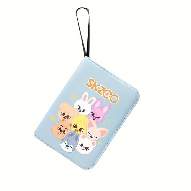 TEMU Photocard Binder For Skz Cards, 4 Pocket 400 Cards Pink Cute Photo Album For Fans