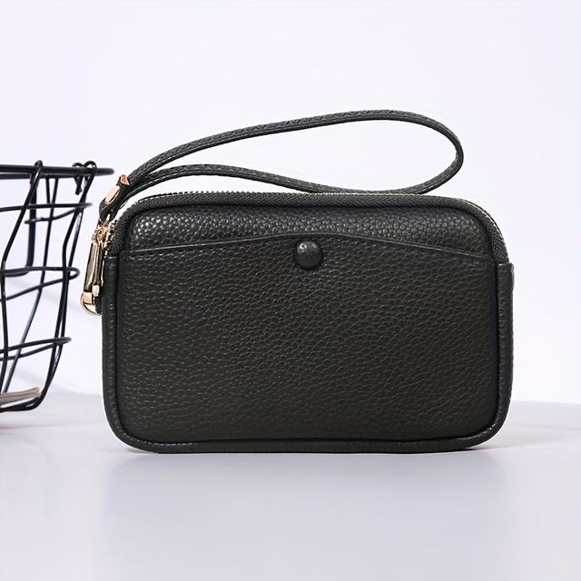 TEMU Fashion Easy Double Zipper Phone Pouch Handbag Coin Purse