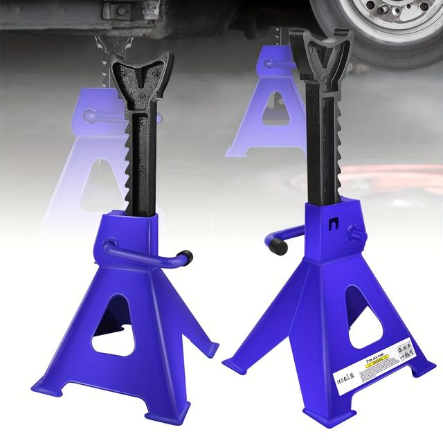 TEMU Chevilles d'Essieu 3 , Chevilles en Acier Robustes pour Voiture Van Camping-Car Outil de Réparation Atelier Sécurité Construction Soutien Élévation, Lot de 2