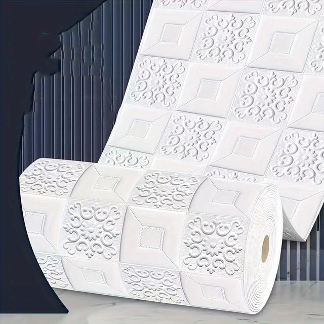 TEMU 1 Rollo de Papel Tapiz Autoadhesivo para Techo y Pared de 196.8in X 27.56in, Pegatina Decorativa Tradicional para Dormitorio, , Decoración de Dormitorio, Papel Tapiz para de TV