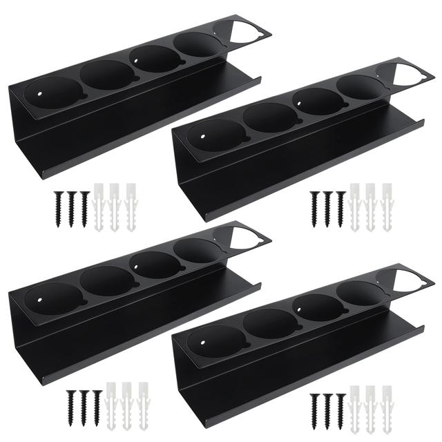 TEMU -Sprühflaschen-Organizer - Wandmontiert, Platz für 20 Dosen, für Garagen- & Arbeitsplatzaufbewahrung, 4er-