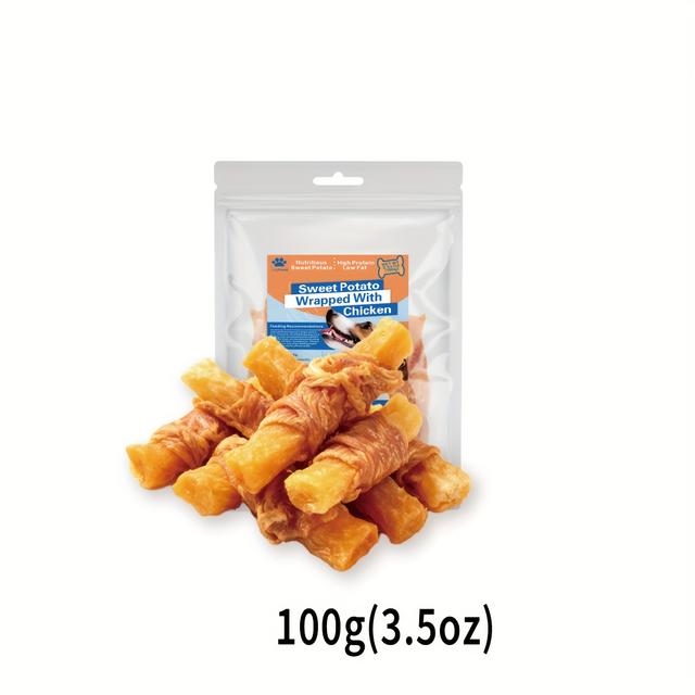 TEMU Sweet Potato Dog Treats Chicken Wrapped Fries, Chicken Wrapped Sweet Potato, Gluten And , , Nutrition