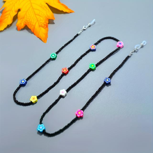 TEMU New Stylish And Elegant Beaded Flower Glasses Chain
