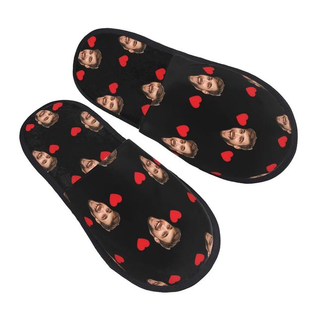 TEMU Personalized Furry Slippers Featuring Custom Faces For Men And Women, Perfect Indoor Gifts For This Christmas., Women Shoes