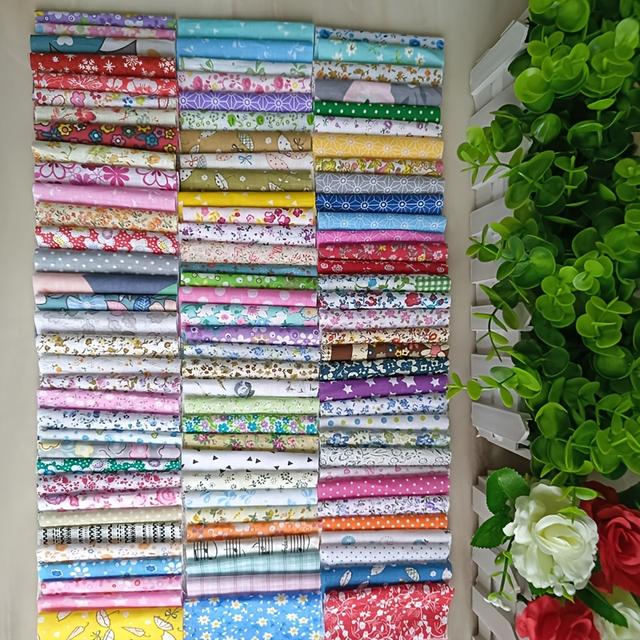 TEMU This Set Includes 56pcs Of New High-quality Polyester Fabric, Each Measuring 3.92 By 3.92 Inches. The Colored Precut Squares Are Perfect For Sewing, Quilting, And Scrapbooking Projects