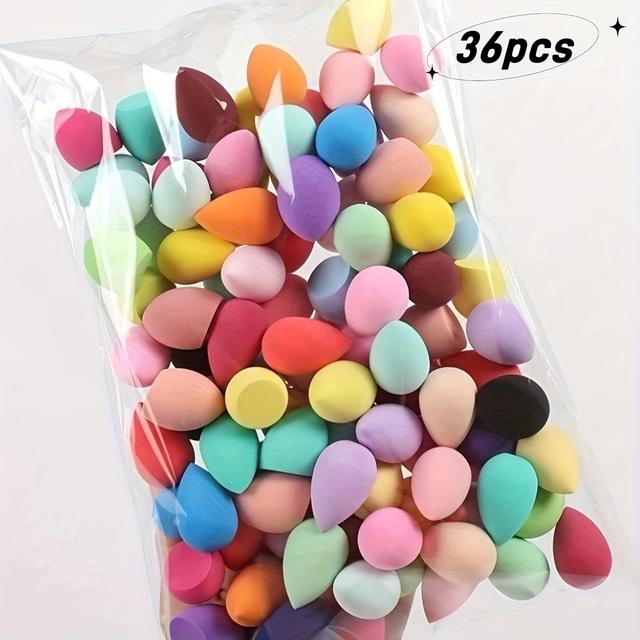 TEMU إسفنجات مكياج ملونة صغيرة متعددة الوظائف، متوفرة في 9-36 قطعة بألوان وأشكال عشوائية، مثالية كهدايا عيد الميلاد، كريم أساس ومكياج ، وكامرة، هدية رائعة للأصدقاء