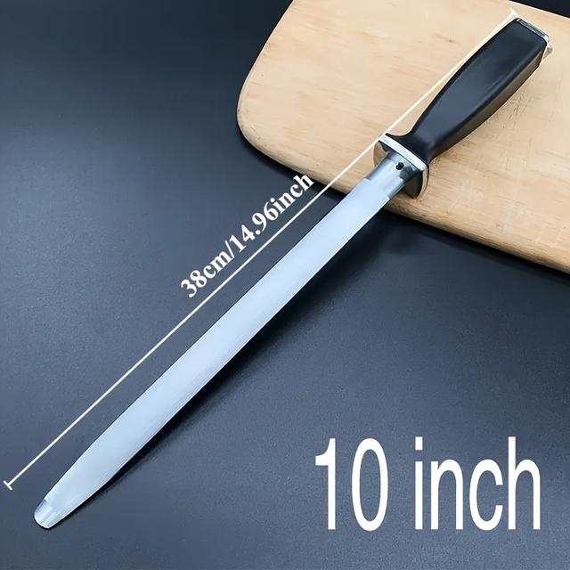 TEMU Diamond Sharpening Rod For Steel & Carbon Steel Knives - Ceramic Household Knife Sharpener, , And Butcher Use - Durable And Easy-to-use Kitchen Gadget